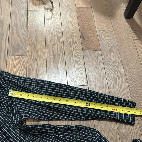 Plaid Black/White Long Sleeve button down oversize dress XS. Normcore aesthetic. - Picture 5 of 7